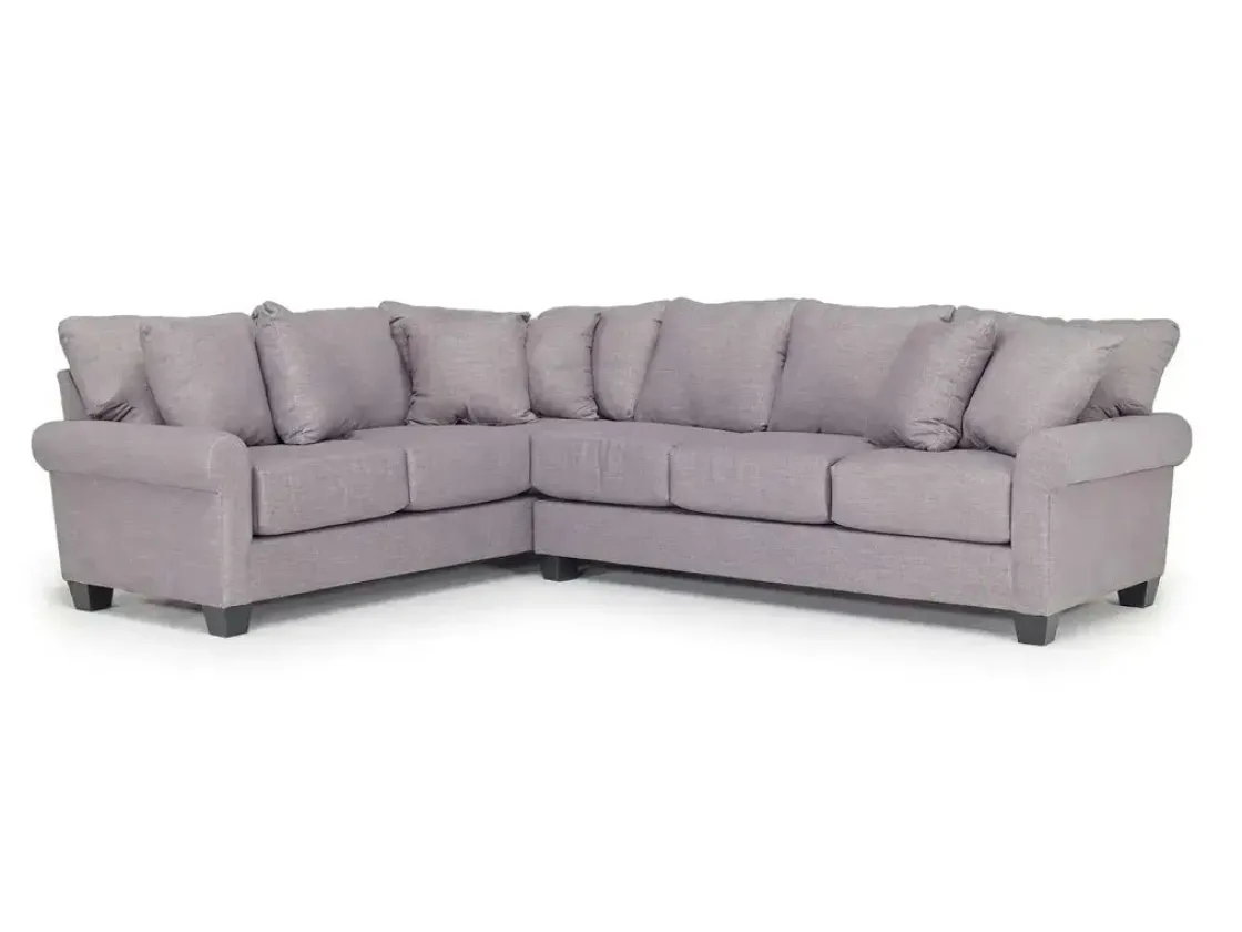 Mor Furniture Amelia Crypton Performance Tux Sofa Sectional In , Left Facing