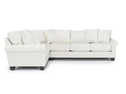 Mor Furniture Amelia Crypton Performance Tux Sofa Sectional In , Left Facing