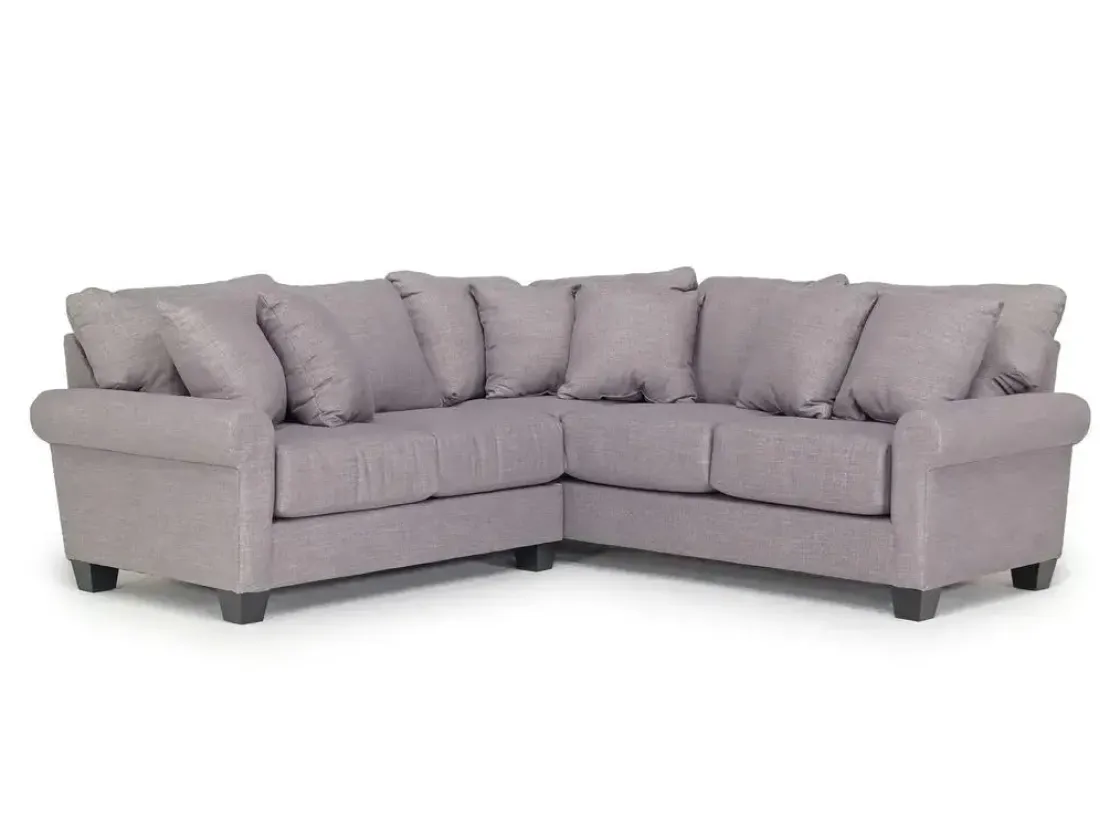 Mor Furniture Amelia Crypton Performance Tux Loveseat Sectional In , Left Facing
