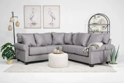 Mor Furniture Amelia Crypton Performance Tux Loveseat Sectional In , Left Facing