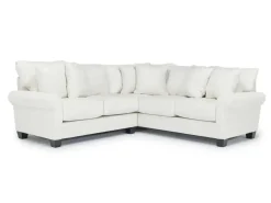Mor Furniture Amelia Crypton Performance Tux Loveseat Sectional In , Left Facing