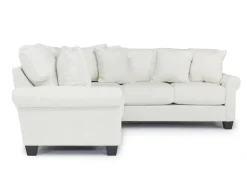 Mor Furniture Amelia Crypton Performance Tux Loveseat Sectional In , Left Facing