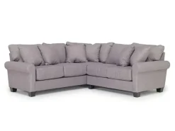 Mor Furniture Amelia Crypton Performance Tux Loveseat Sectional In , Left Facing
