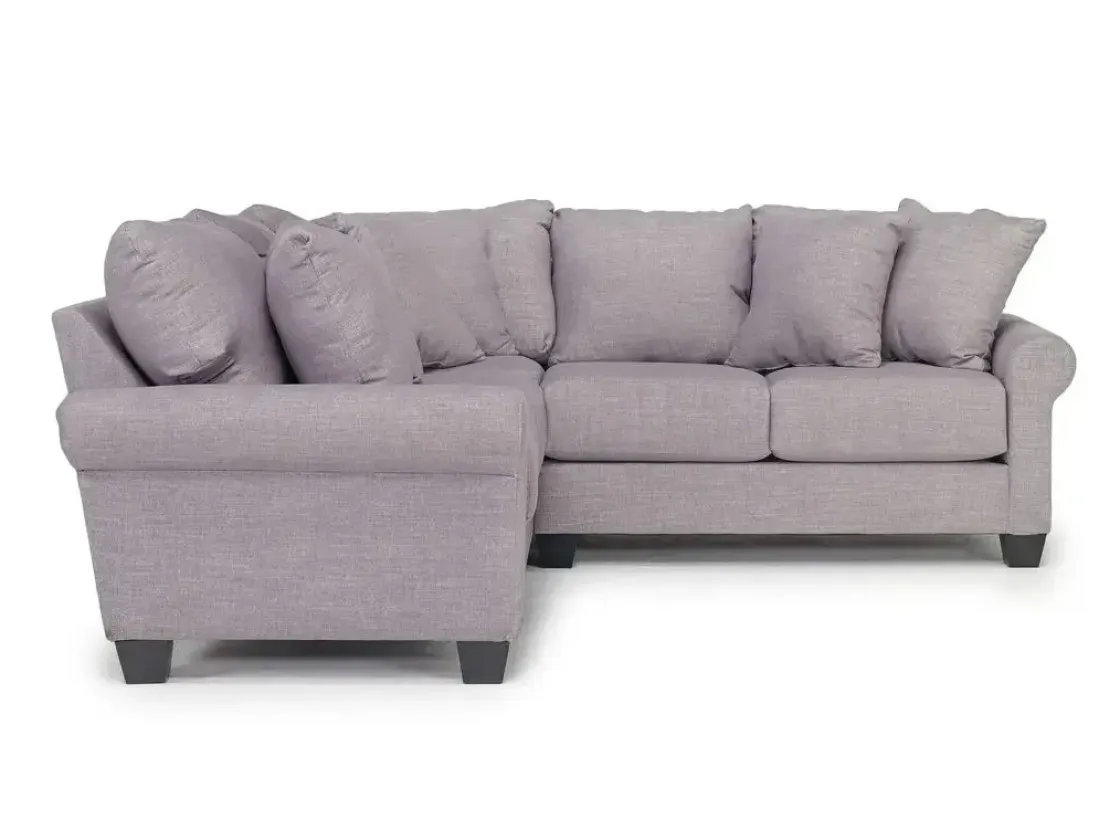 Mor Furniture Amelia Crypton Performance Tux Loveseat Sectional In , Left Facing