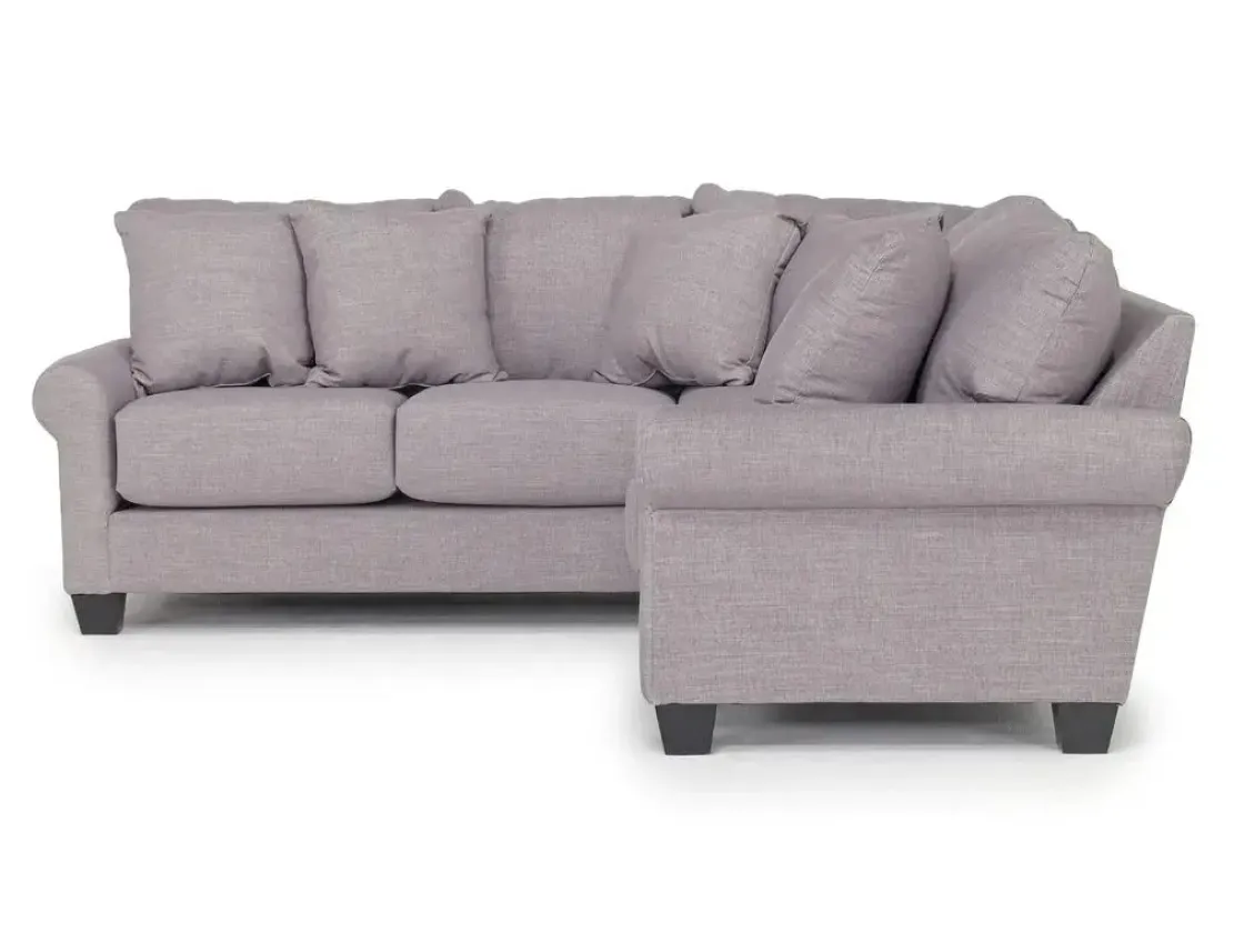 Mor Furniture Amelia Crypton Performance Tux Loveseat Sectional In , Left Facing