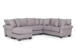 Mor Furniture Amelia Crypton Performance Sofa Chaise Sectional In , Left Facing