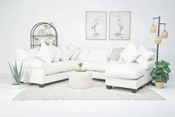 Mor Furniture Amelia Crypton Performance Sofa Chaise Sectional In , Left Facing