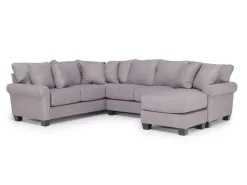 Mor Furniture Amelia Crypton Performance Sofa Chaise Sectional In , Left Facing