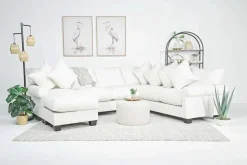 Mor Furniture Amelia Crypton Performance Sofa Chaise Sectional In , Left Facing