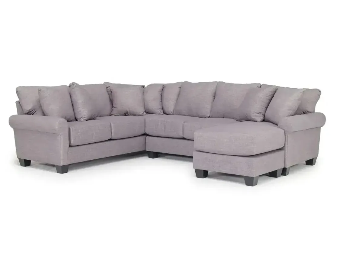 Mor Furniture Amelia Crypton Performance Sofa Chaise Sectional In , Left Facing