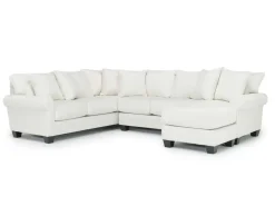 Mor Furniture Amelia Crypton Performance Sofa Chaise Sectional In , Left Facing
