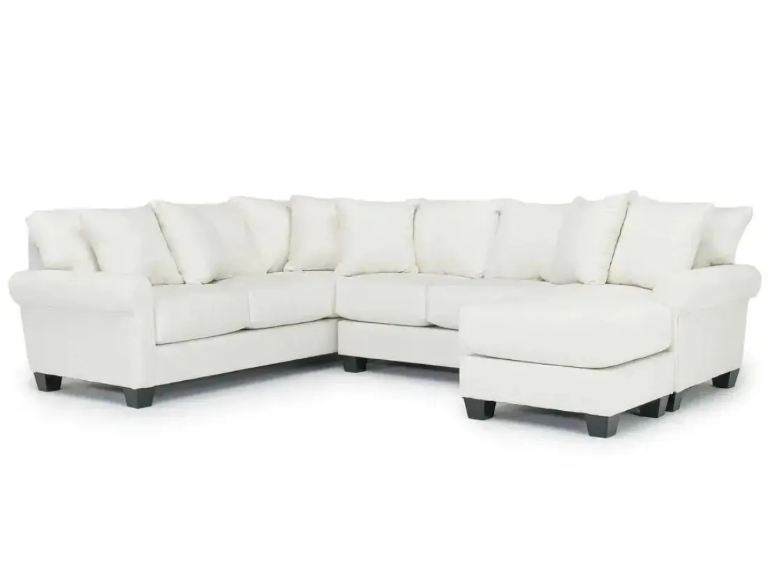 Mor Furniture Amelia Crypton Performance Sofa Chaise Sectional In , Left Facing