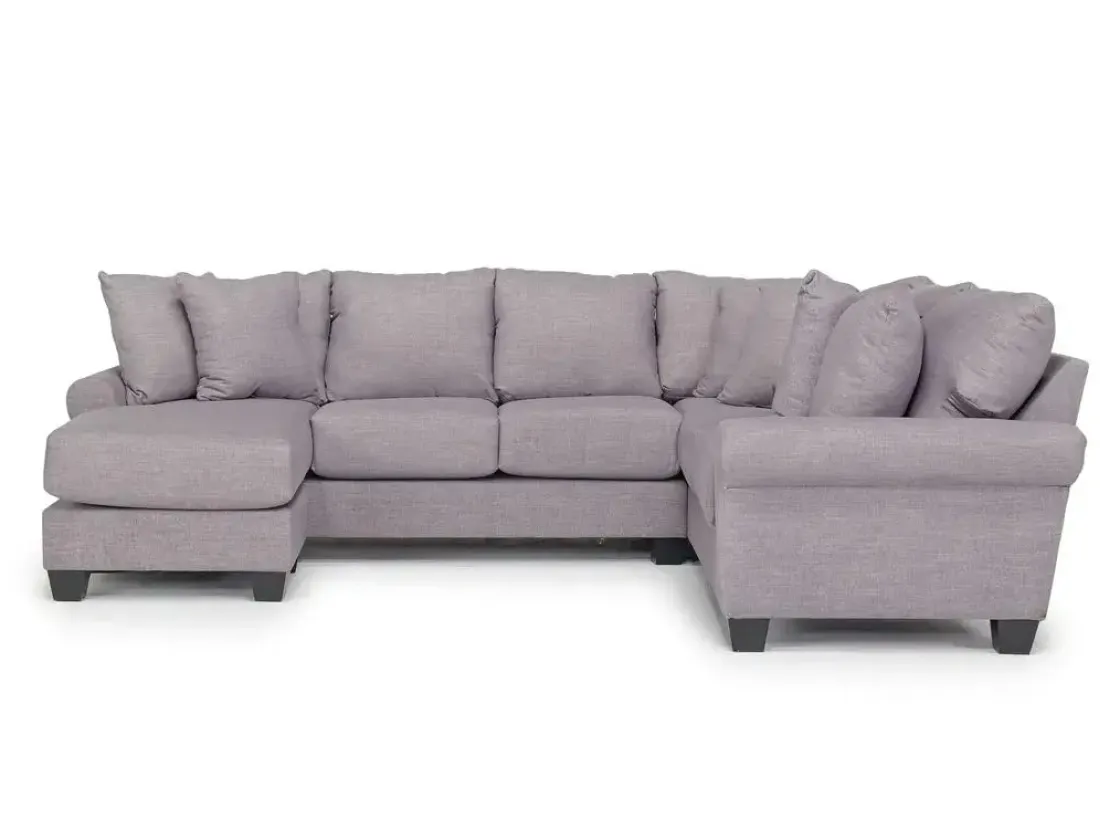 Mor Furniture Amelia Crypton Performance Sofa Chaise Sectional In , Left Facing
