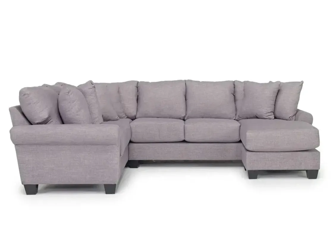 Mor Furniture Amelia Crypton Performance Sofa Chaise Sectional In , Left Facing