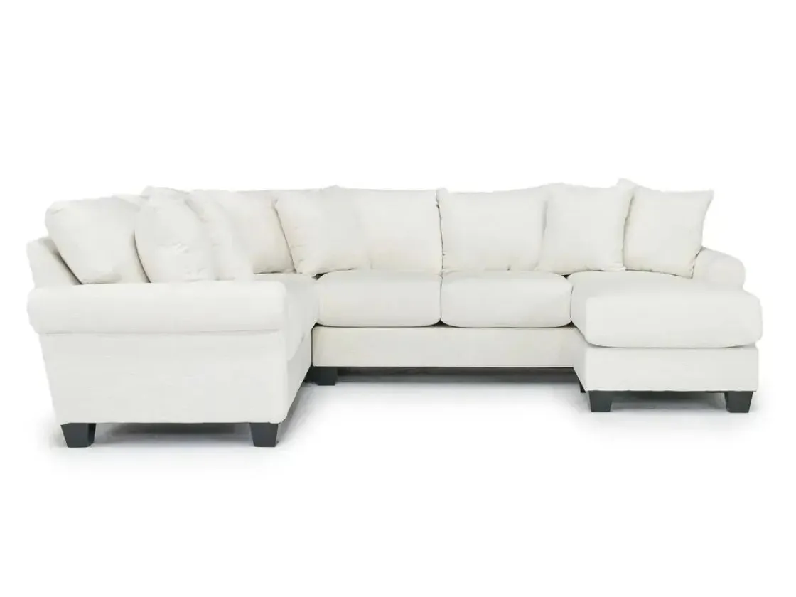 Mor Furniture Amelia Crypton Performance Sofa Chaise Sectional In , Left Facing