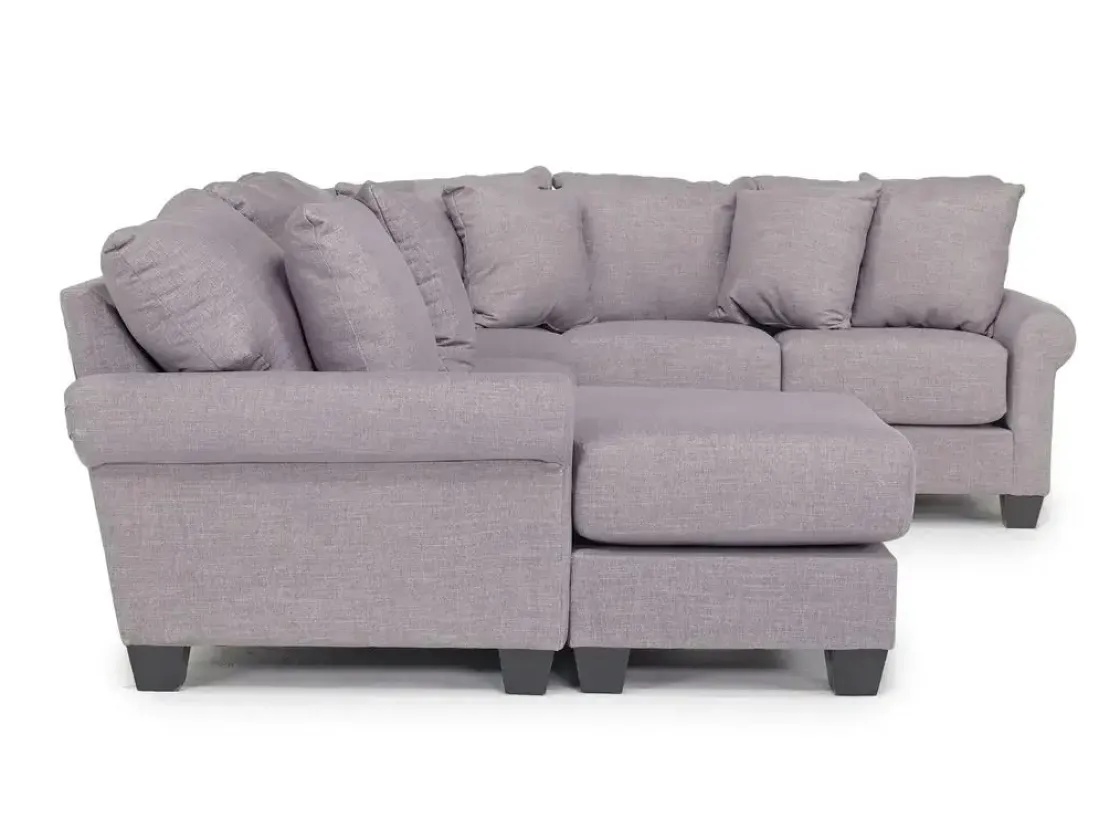 Mor Furniture Amelia Crypton Performance Sofa Chaise Sectional In , Left Facing