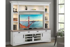 Mor Furniture Americana 4 Piece Entertainment Center In White