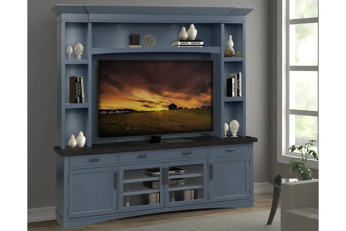 Mor Furniture Americana 4 Piece Entertainment Center In White
