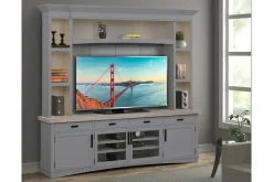 Mor Furniture Americana 4 Piece Entertainment Center In White