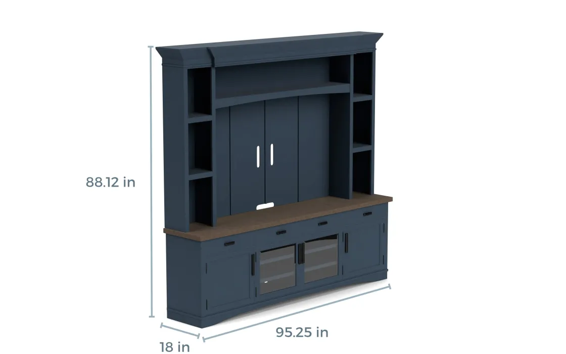 Mor Furniture Americana 4 Piece Entertainment Center In White