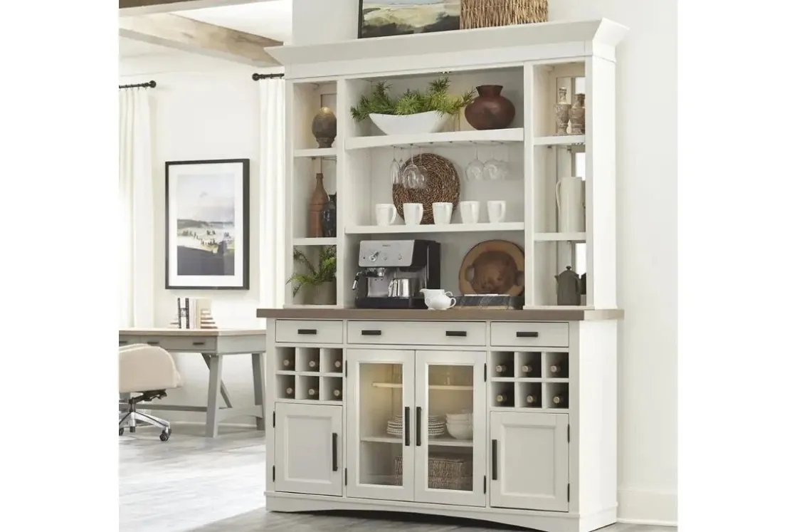 Mor Furniture Americana Buffet & Hutch In Cotton