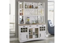 Mor Furniture Americana Buffet & Hutch In Cotton