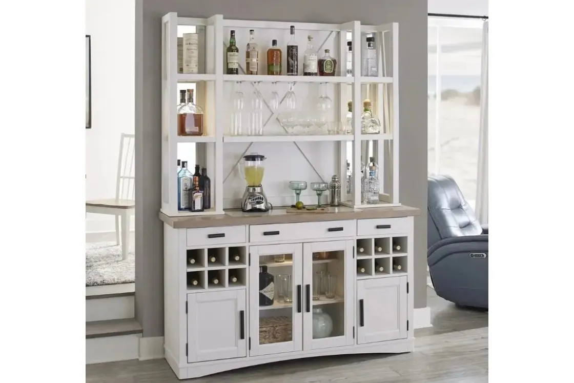 Mor Furniture Americana Buffet & Hutch In Cotton