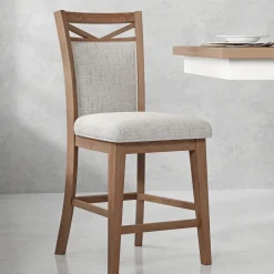 Mor Furniture Americana Counter Height Side Chair In Cotton, Set Of 2
