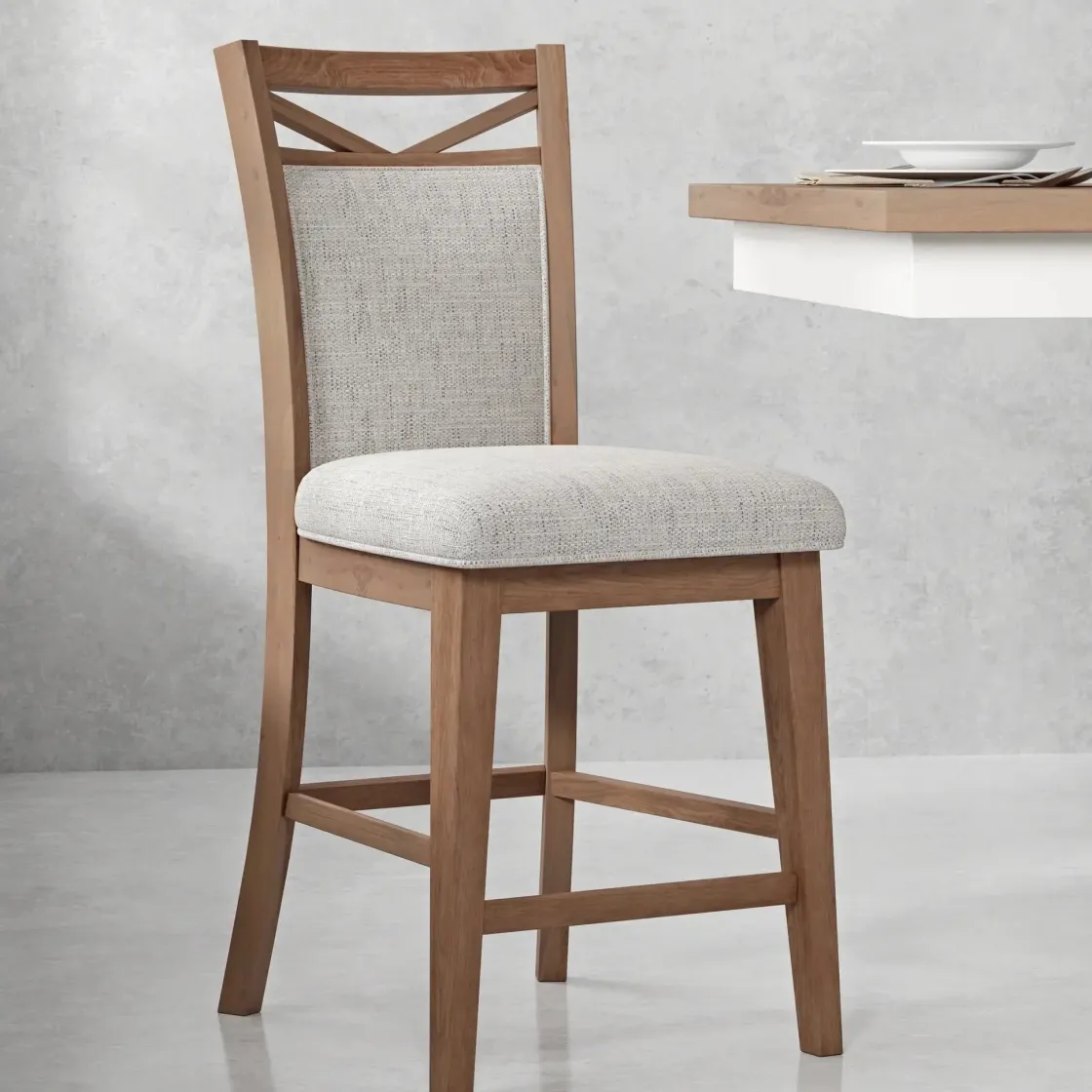 Mor Furniture Americana Counter Height Side Chair In Cotton, Set Of 2