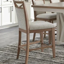 Mor Furniture Americana Counter Height Side Chair In Cotton, Set Of 2