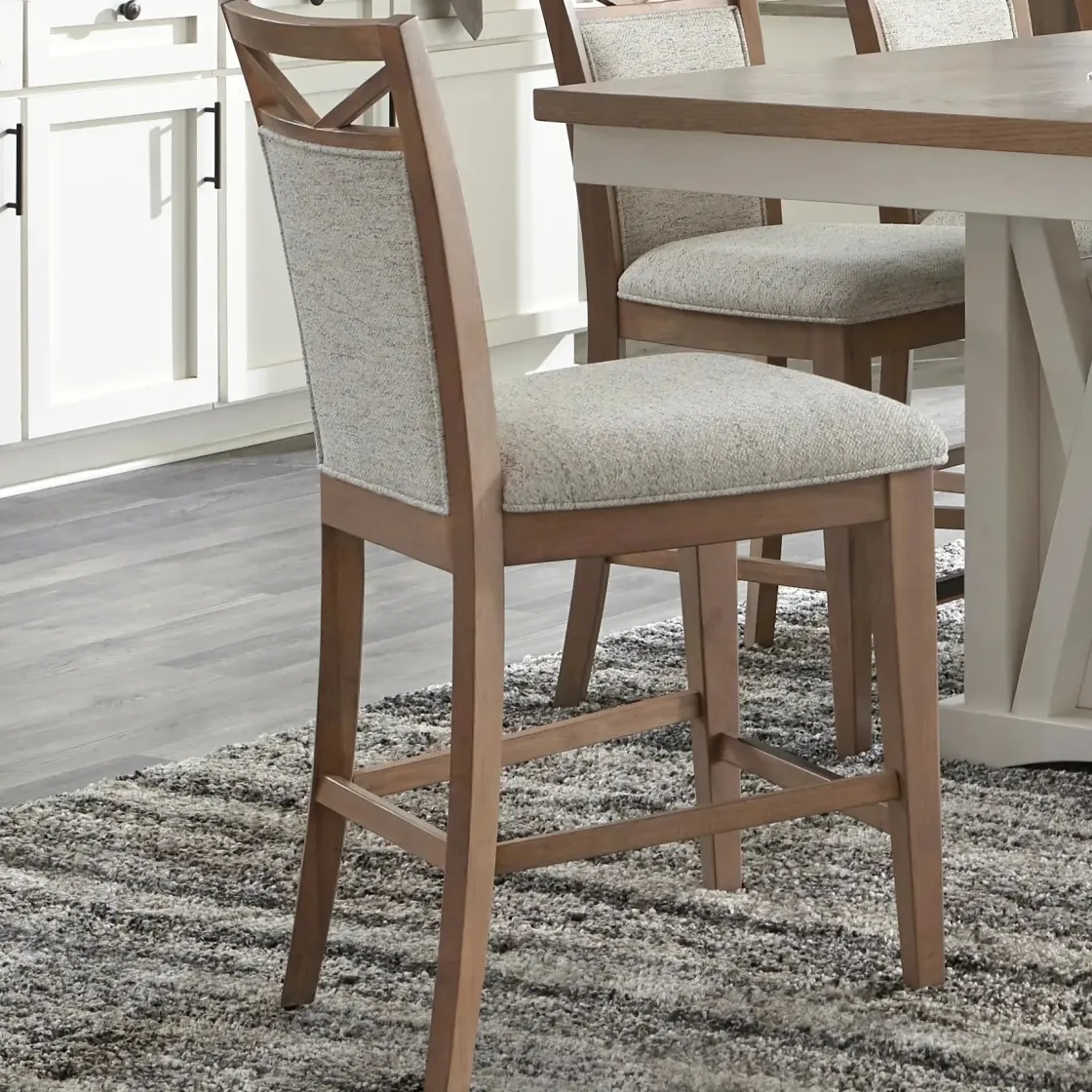 Mor Furniture Americana Counter Height Side Chair In Cotton, Set Of 2