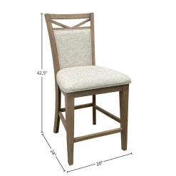 Mor Furniture Americana Counter Height Side Chair In Cotton, Set Of 2
