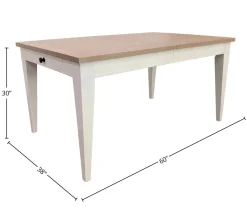 Mor Furniture Americana Dining Table & 6 Upholstered Chairs In Brown/White