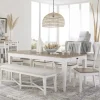 Mor Furniture Americana Dining Table & 4 Chairs & Bench In Cotton