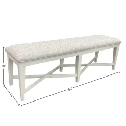 Mor Furniture Americana Dining Table & 4 Chairs & Bench In Cotton