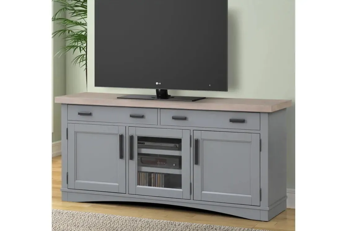 Mor Furniture Americana Media Console In Gray, 63 Inch