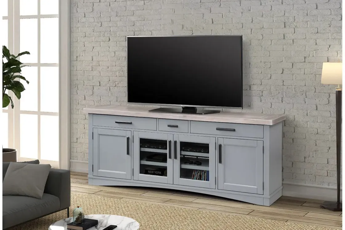 Mor Furniture Americana Media Console In Gray, 63 Inch