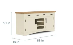 Mor Furniture Americana Media Console In Gray, 63 Inch