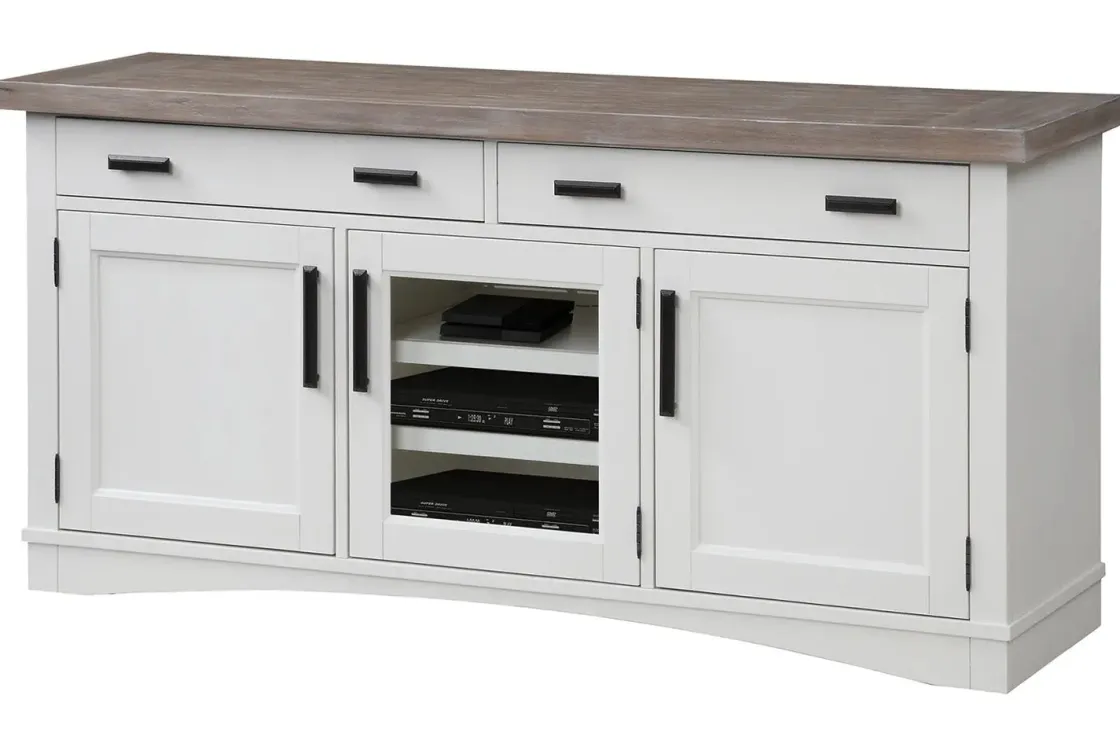 Mor Furniture Americana Media Console In Gray, 63 Inch