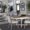 Mor Furniture Americana Round Dining Table & 4 Upholstered Chairs In Cotton