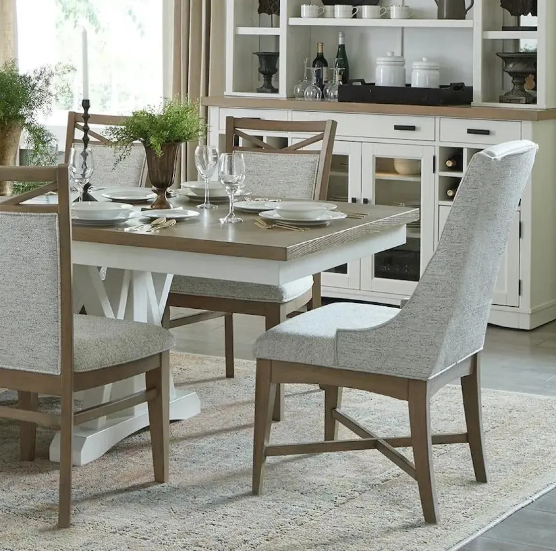 Mor Furniture Americana Upholstered Arm Chair In Cotton, Set Of 2