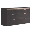 Mor Furniture Amy Dresser W/ Lights In Dark Oak