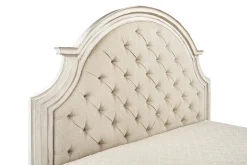 Mor Furniture Anastasia Upholstered Panel Bed In Antique Bisque, Queen