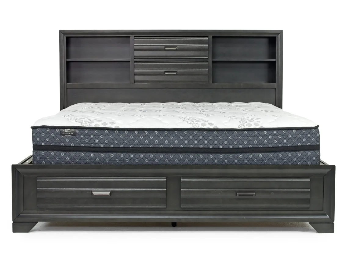 Mor Furniture Andes Wall Bed, Dresser & Mirror In Charcoal, Twin