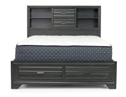 Mor Furniture Andes Wall Bed, Dresser & Mirror In Charcoal, Twin