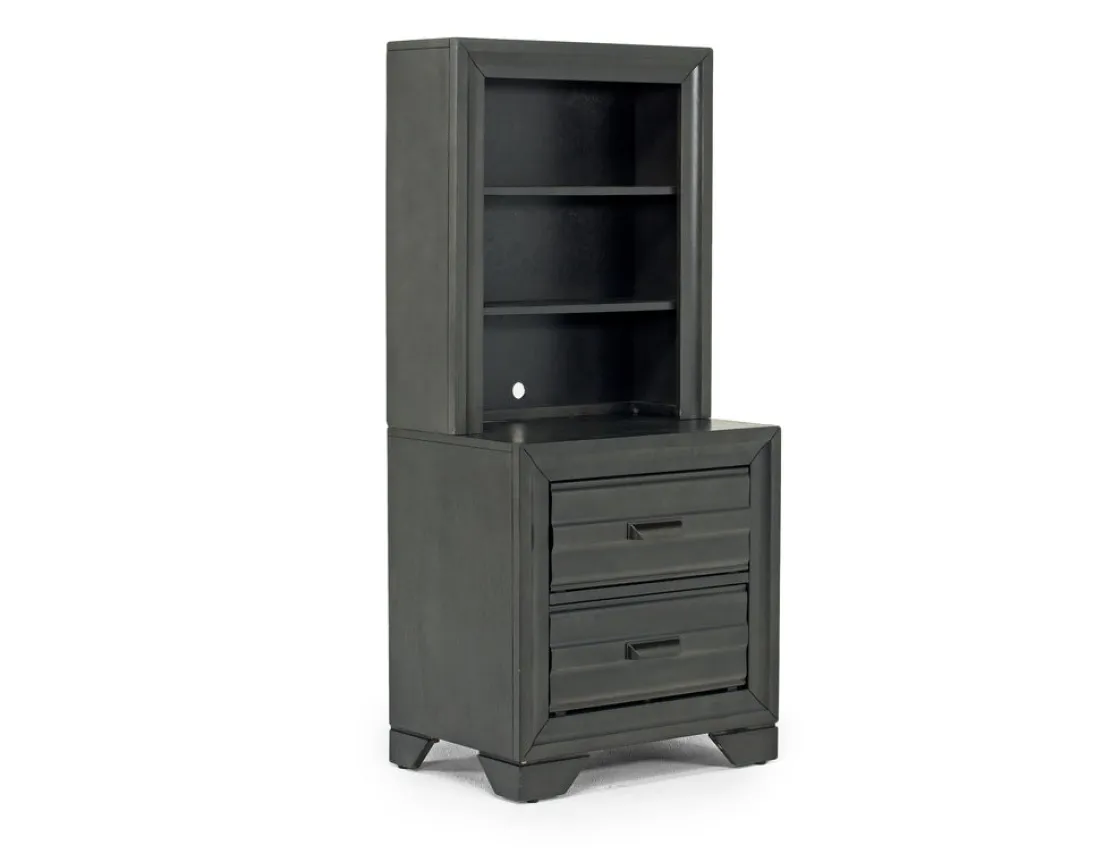 Mor Furniture Andes Wall Bed, Dresser & Mirror In Charcoal, Twin