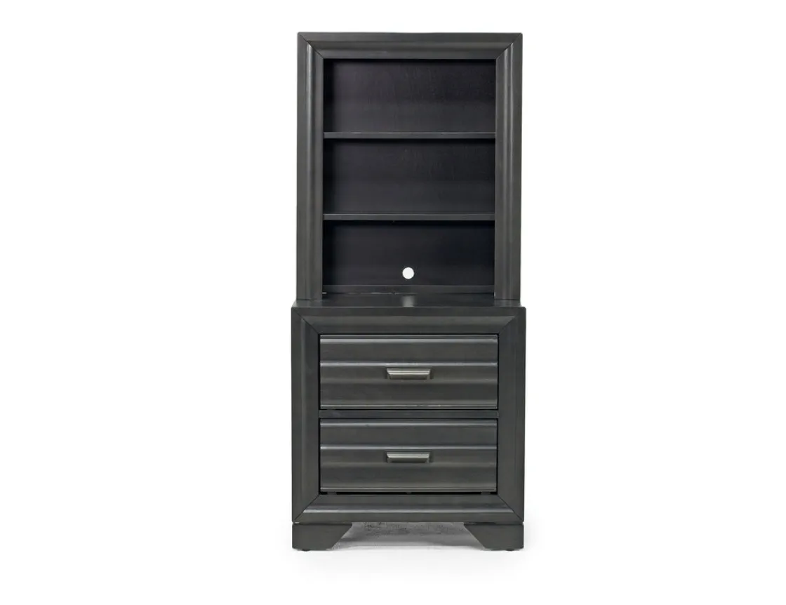 Mor Furniture Andes Wall Bed, Dresser & Mirror In Charcoal, Twin