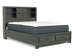 Mor Furniture Andes Wall Bed, Dresser & Mirror In Charcoal, Twin
