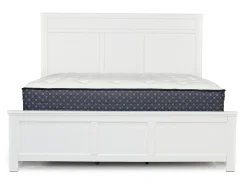 Mor Furniture Andover Panel Bed, Dresser, Mirror & Nightstand In White, Twin
