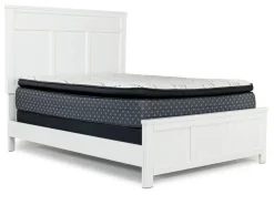 Mor Furniture Andover Panel Bed, Dresser, Mirror & Nightstand In White, Twin
